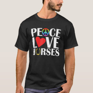 Camiseta Peace ama Horses equestres