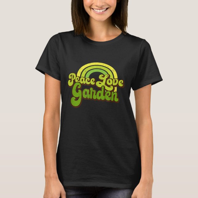 Camiseta PEACE AMVE GARDEN Rainbow Groovy Hippie (Frente)