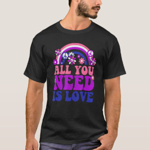 Camiseta PEACE AMVE LGBT Rainbow Groovy Hippie Costume Hall