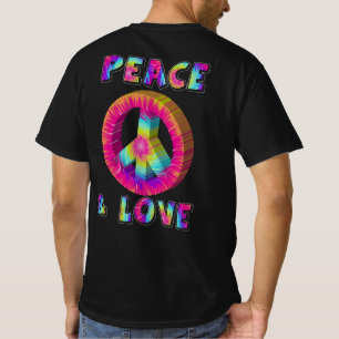 Camiseta Peace and Love with Tie Dye Peace Sign