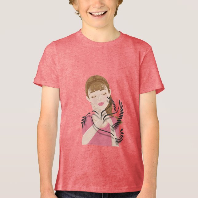 Camiseta Peace Begins With a Smile – Gentle Dove & Woman Il (Frente)