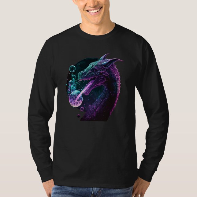 Camiseta Peace Dragon With Bubbles  3 (Frente)