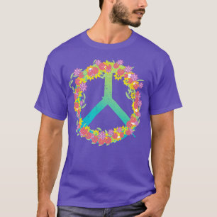 Camiseta Peace Floral Hippie