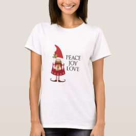 Camiseta Peace Joy Love Girl Holiday