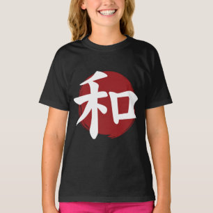 Camiseta Peace Kanji Símbolo Japonês Caligrafia