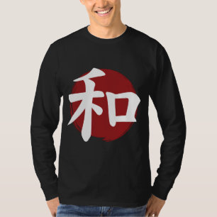 Camiseta Peace Kanji Símbolo Japonês Caligrafia