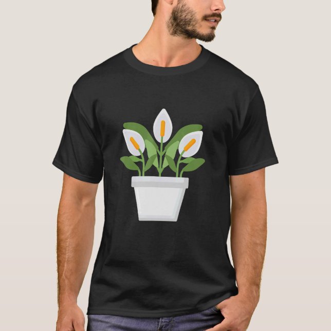 Camiseta Peace Lily Spathhyllum Plant (Frente)