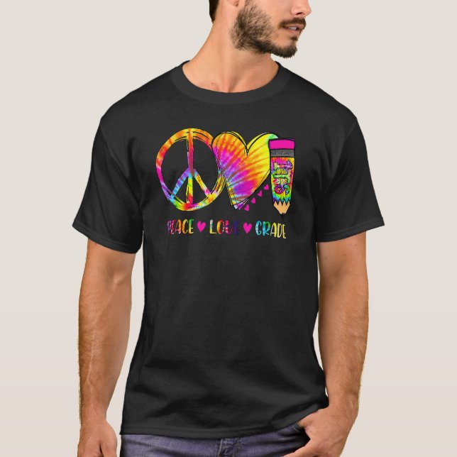 Camiseta Peace Love 1rua Time Tie Dye Professor 1 (Frente)