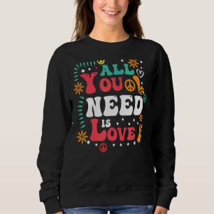 Camiseta Peace Love 60s 70s Tie Dye Hippie Halloween Costu