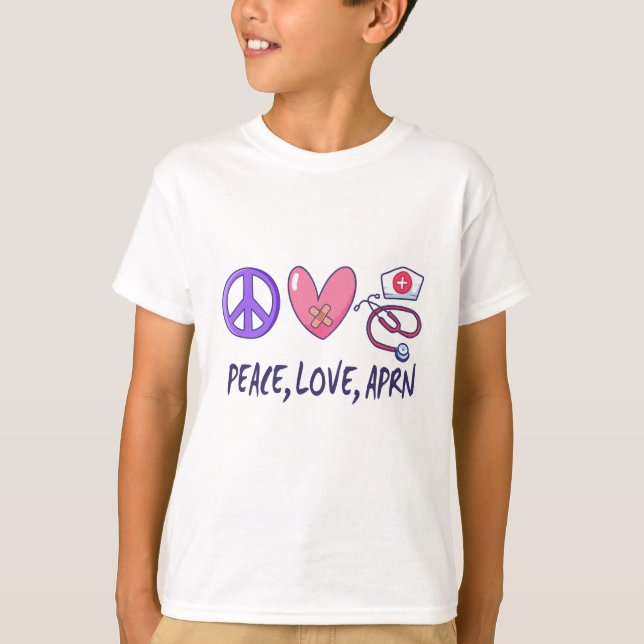 Camiseta Peace Love APRN (Frente)