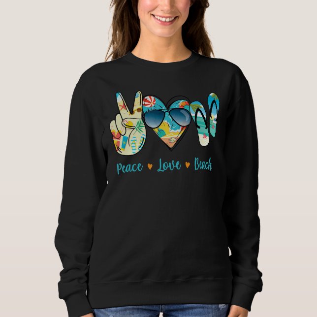Camiseta Peace Love Beach Summer Vacing (Frente)