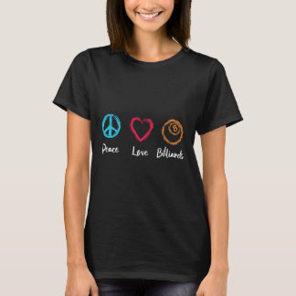 Camiseta Peace Love Billiards