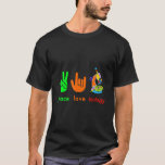 Camiseta Peace Love Biology Microscope Painter Science Tea<br><div class="desc">Peace Love Biology Microscope Painter Science Tea</div>