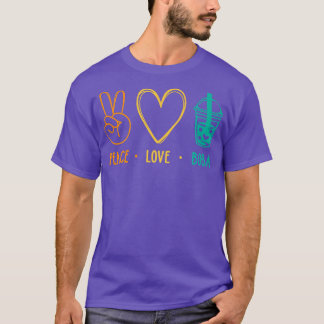 Camiseta Peace Love Boba Graphic Tea Lover Tea Drinker Bubb