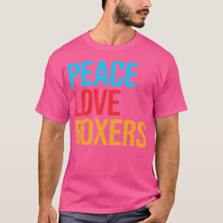 Camiseta Peace Love Boxer