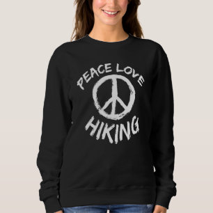 Camiseta Peace Love Caminhando Montanha Cúpula de Caminho T
