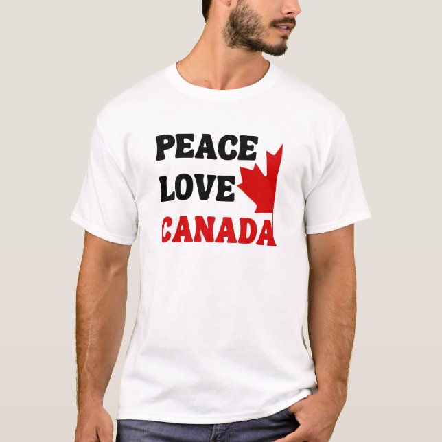 Camiseta Peace Love Canada (Frente)