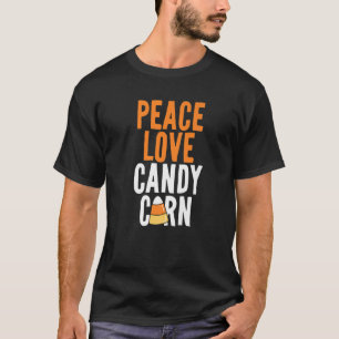 Camiseta Peace Love Candy Corn Engraçado Crianças Engraçada