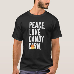 Camiseta Peace Love Candy Corn Engraçado Crianças Engraçada