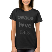 Peace Love Cats | Stylish Cat Lady Modern Graphic