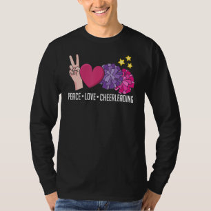 Camiseta Peace Love Cheerhead Cheerhead Cheer Cheerleader P