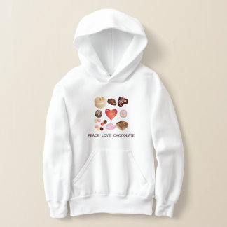 Camiseta Peace Love Chocolate Candy Heart