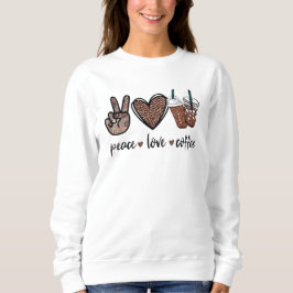 Camiseta Peace. Love. Coffee.