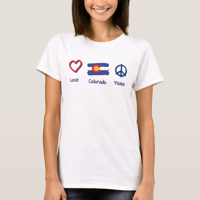 Camiseta Peace Love Colorado (Frente)