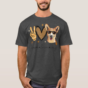Camiseta Peace Love Corgi