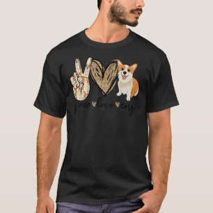 Camiseta Peace Love Corgi Dog Mãe Dia de as mães Corgi 1