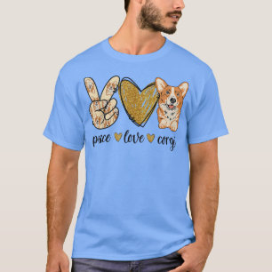 Camiseta Peace Love Corgi Funny Dog Mãe Dia de as mães Corg