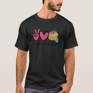 Camiseta Peace Love Crochet Engraçado Crocheting Crocheter 