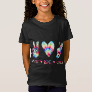 Camiseta Peace Love Crocs Funny Gift for Family Xmas Pajama