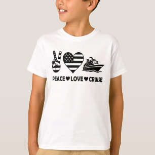 Camiseta Peace Love Cruise USA Vacance Vibes