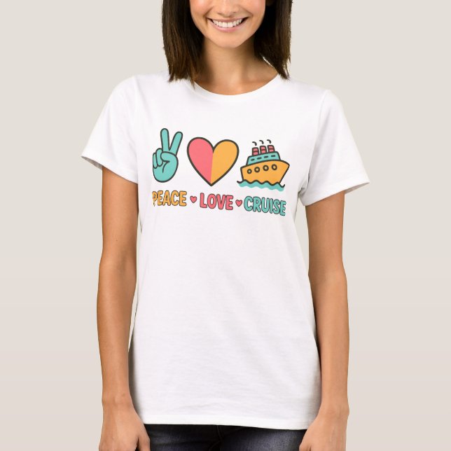 Camiseta Peace Love Cruise Vacing (Frente)