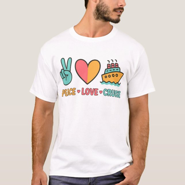 Camiseta Peace Love Cruise Vacing (Frente)