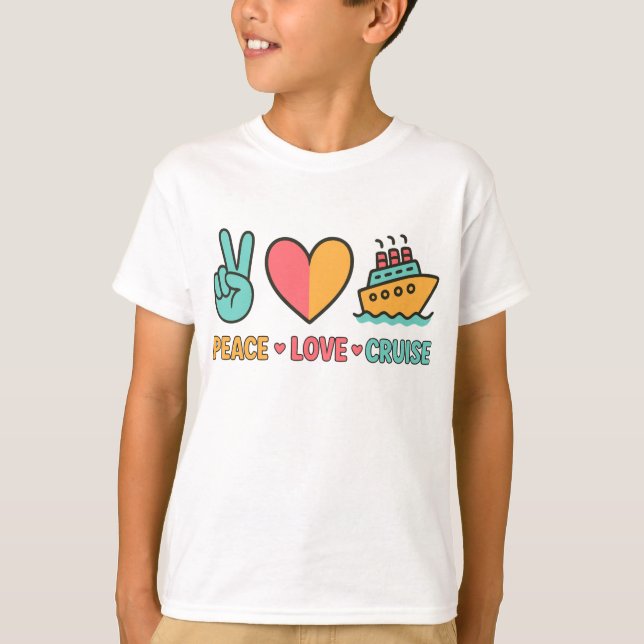 Camiseta Peace Love Cruise Vacing (Frente)