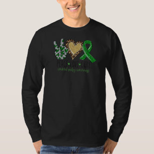Camiseta Peace Love Cure Cerebral Palsy Awarness Cp Warrio