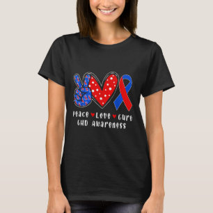 Camiseta Peace Love Cure Chd Congenital Defect Awaren