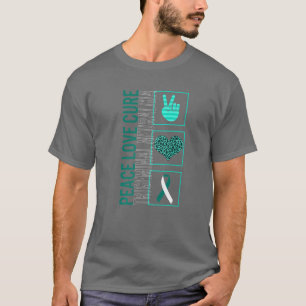 Camiseta Peace Love Cure Trigeminal Neuralgia Neuralgia Rib