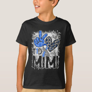 Camiseta Peace Love Cure Type 1 Diabetes Sensibilização par