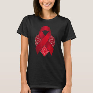 Camiseta Peace Love Cure World Aids Day HIVAIDS Awarse M