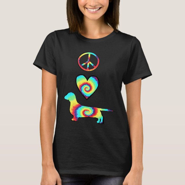 Camiseta Peace Love Dachshances (Frente)