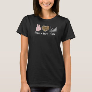 Camiseta Peace Love Data Scientist Data Science Premium