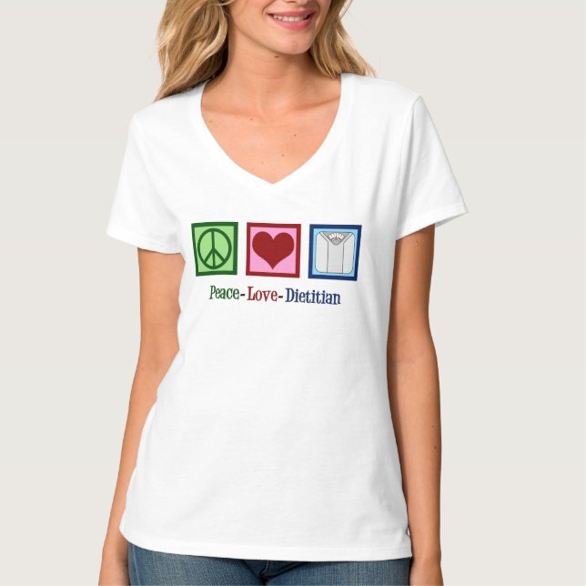 Camiseta Peace Love Dietitian (Frente)