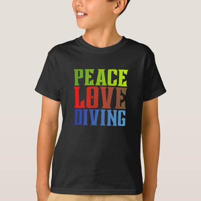 Camiseta peace love diving (Frente)
