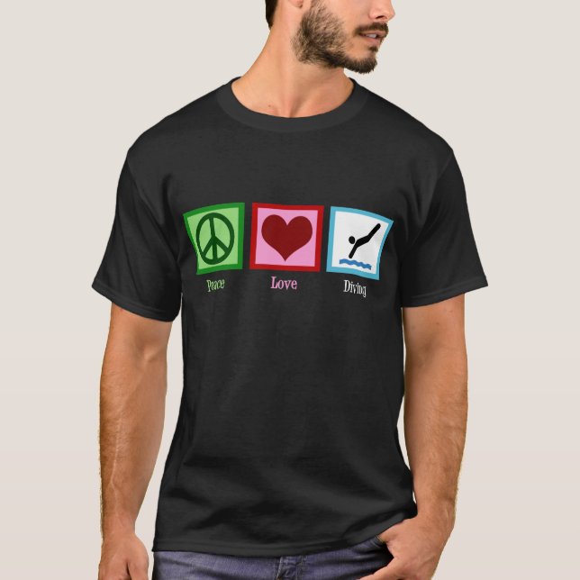 Camiseta Peace Love Diving (Frente)