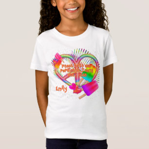 Camiseta Peace Love e Popsicles-Girls Tee