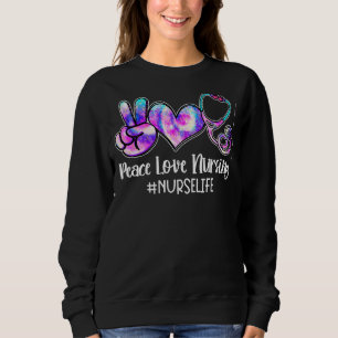 Camiseta Peace Love Enfermando Enfermeira Vida Para Enferme