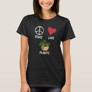 Camiseta Peace Love Fabris Peace Pacifist Plant Master